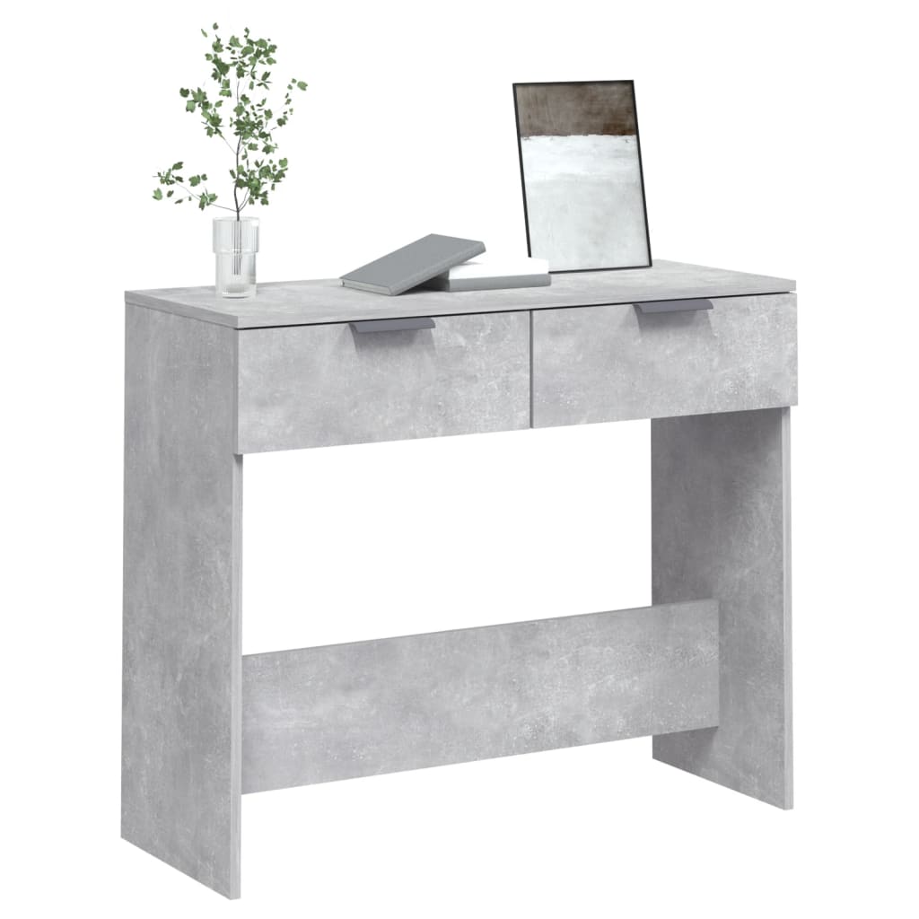 vidaXL Stolik konsolowy, betonowa szarość, 90x36x75 cm