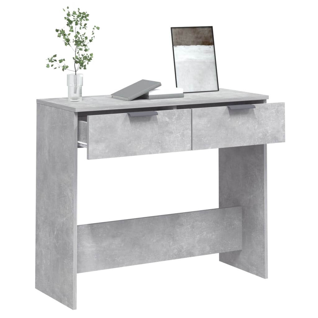 vidaXL Stolik konsolowy, betonowa szarość, 90x36x75 cm