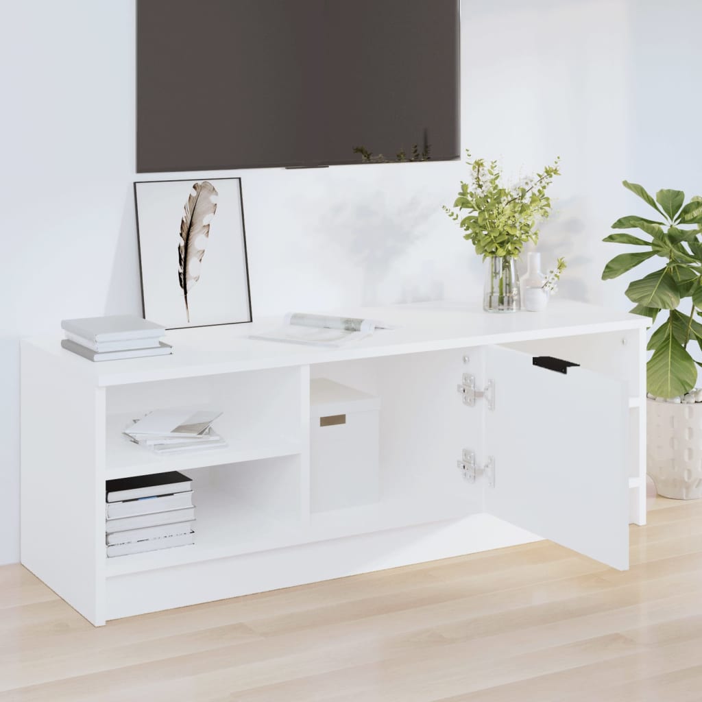 vidaXL Szafka pod TV, biała, 102x35,5x36,5 cm, materiał drewnopochodny