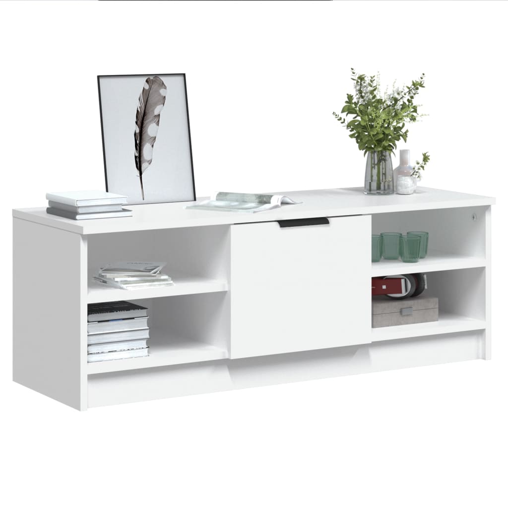 vidaXL Szafka pod TV, biała, 102x35,5x36,5 cm, materiał drewnopochodny