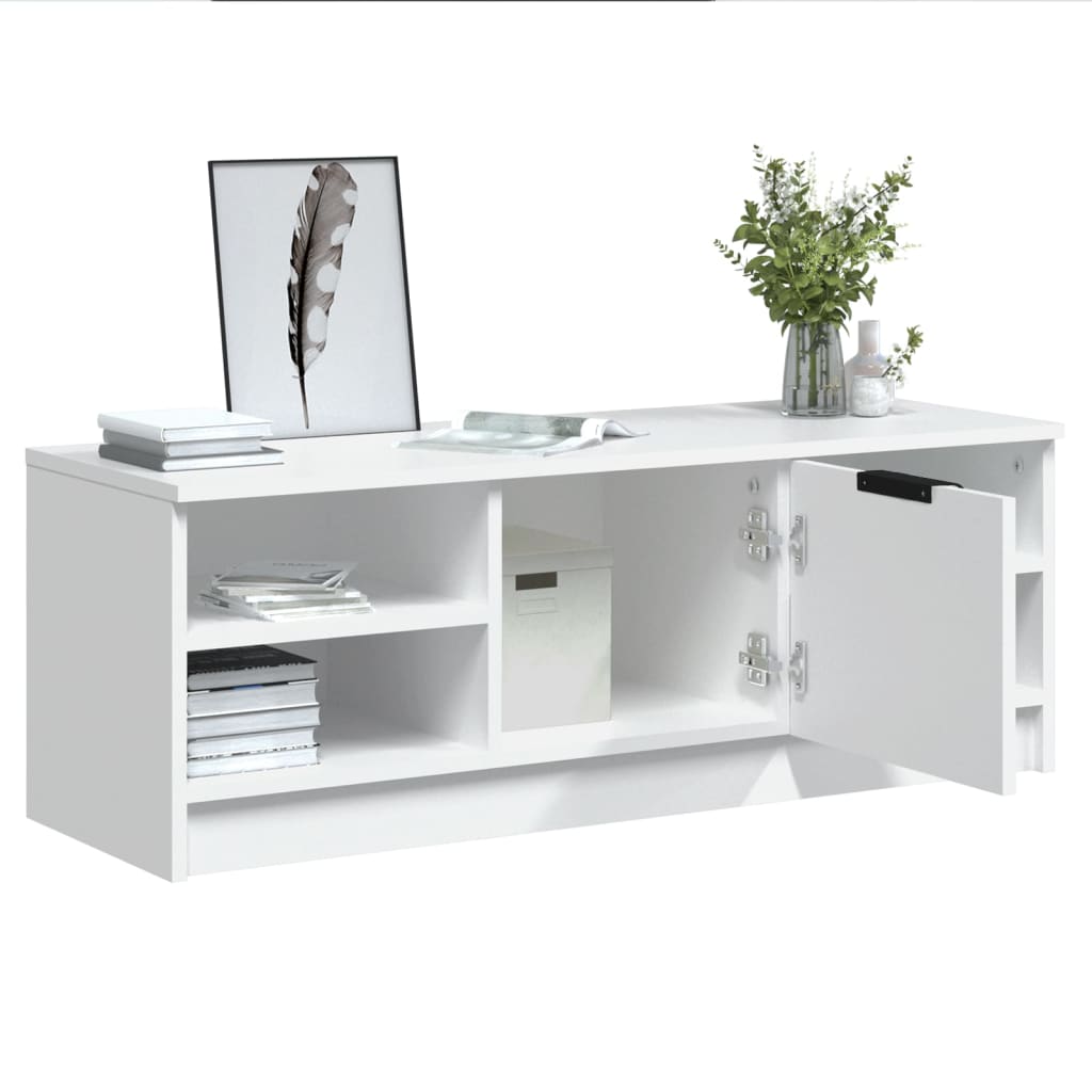 vidaXL Szafka pod TV, biała, 102x35,5x36,5 cm, materiał drewnopochodny