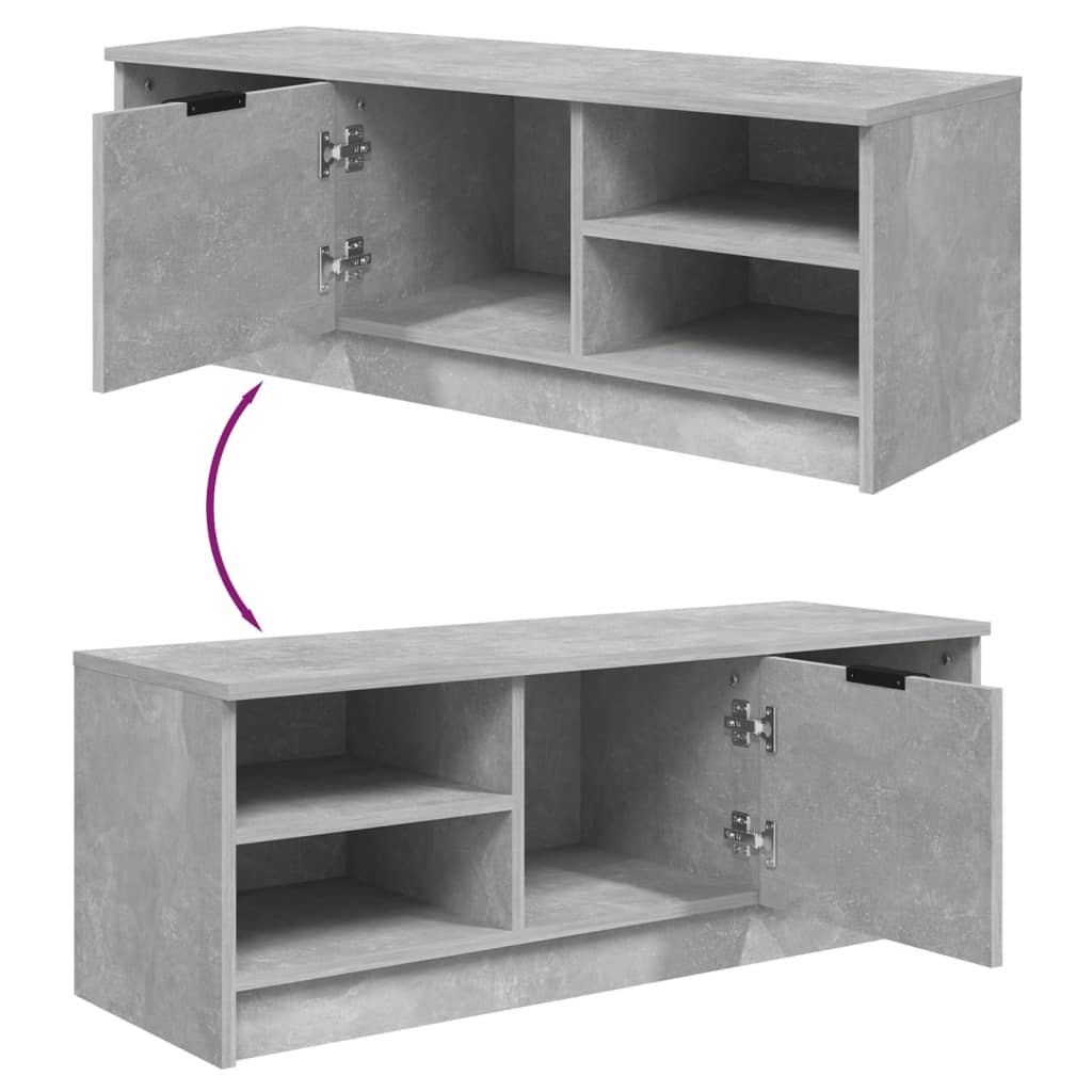 vidaXL Szafka pod TV, szarość betonu, 102x35,5x36,5 cm