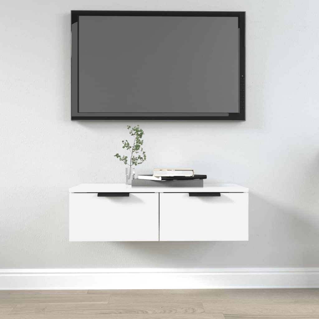 vidaXL Szafka wisząca, biała, 68x30x20 cm, materiał drewnopochodny