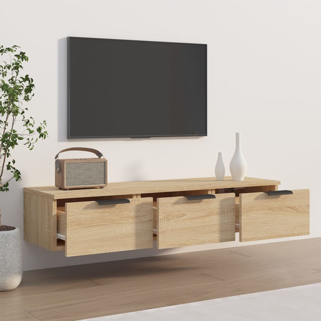 vidaXL Szafka wisząca, dąb sonoma, 102x30x20 cm