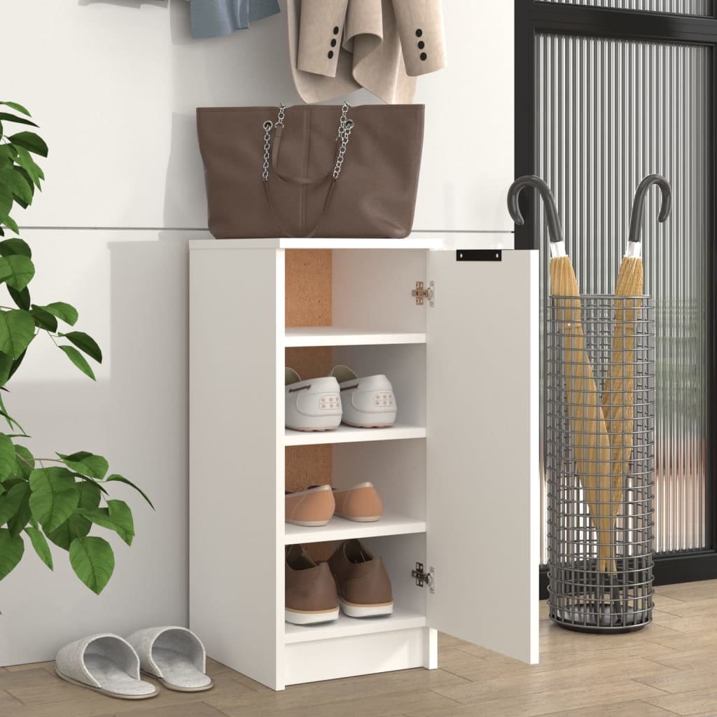 vidaXL Szafka na buty, biała, 30x35x70 cm, materiał drewnopochodny