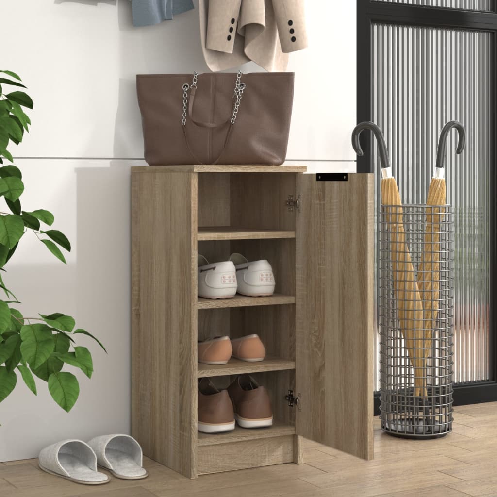 vidaXL Szafka na buty, dąb sonoma, 30x35x70cm, materiał drewnopochodny