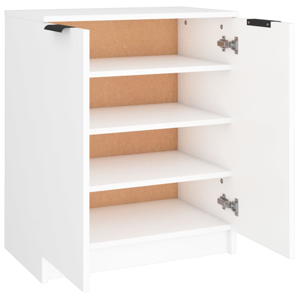 vidaXL Szafka na buty, biała, 59x35x70 cm, materiał drewnopochodny