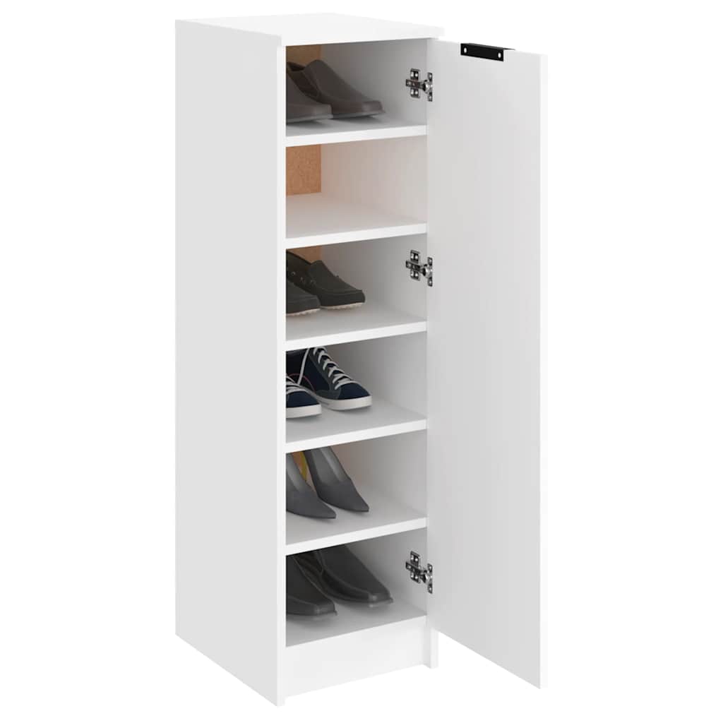 vidaXL Szafka na buty, biała, 30x35x100 cm, materiał drewnopochodny