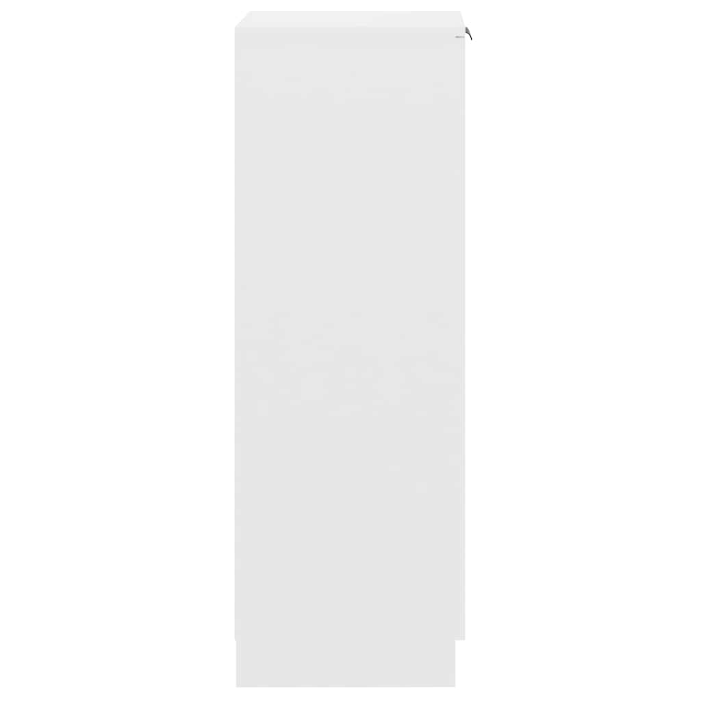 vidaXL Szafka na buty, biała, 30x35x100 cm, materiał drewnopochodny
