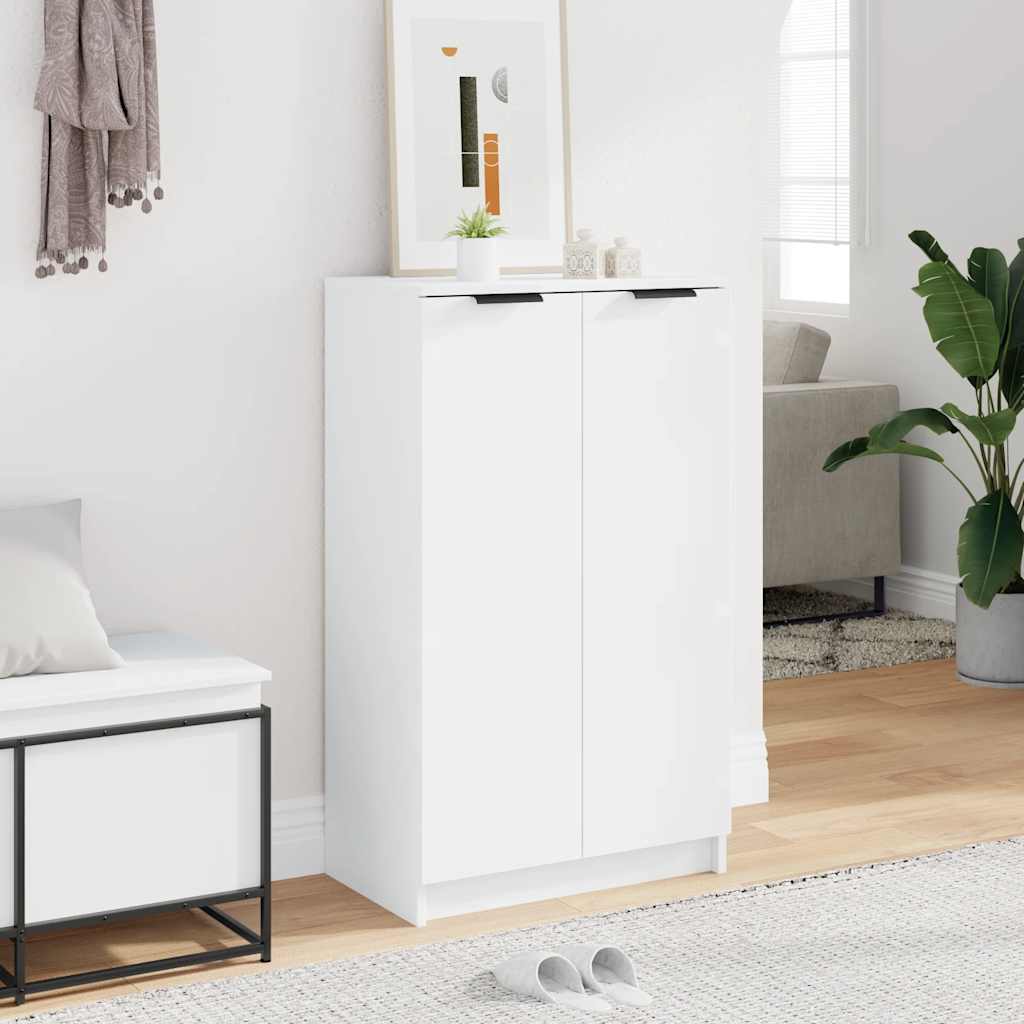 vidaXL Szafka na buty, biała, 59x35x100,5 cm, materiał drewnopochodny