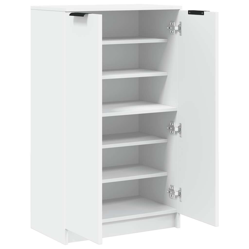 vidaXL Szafka na buty, biała, 59x35x100,5 cm, materiał drewnopochodny