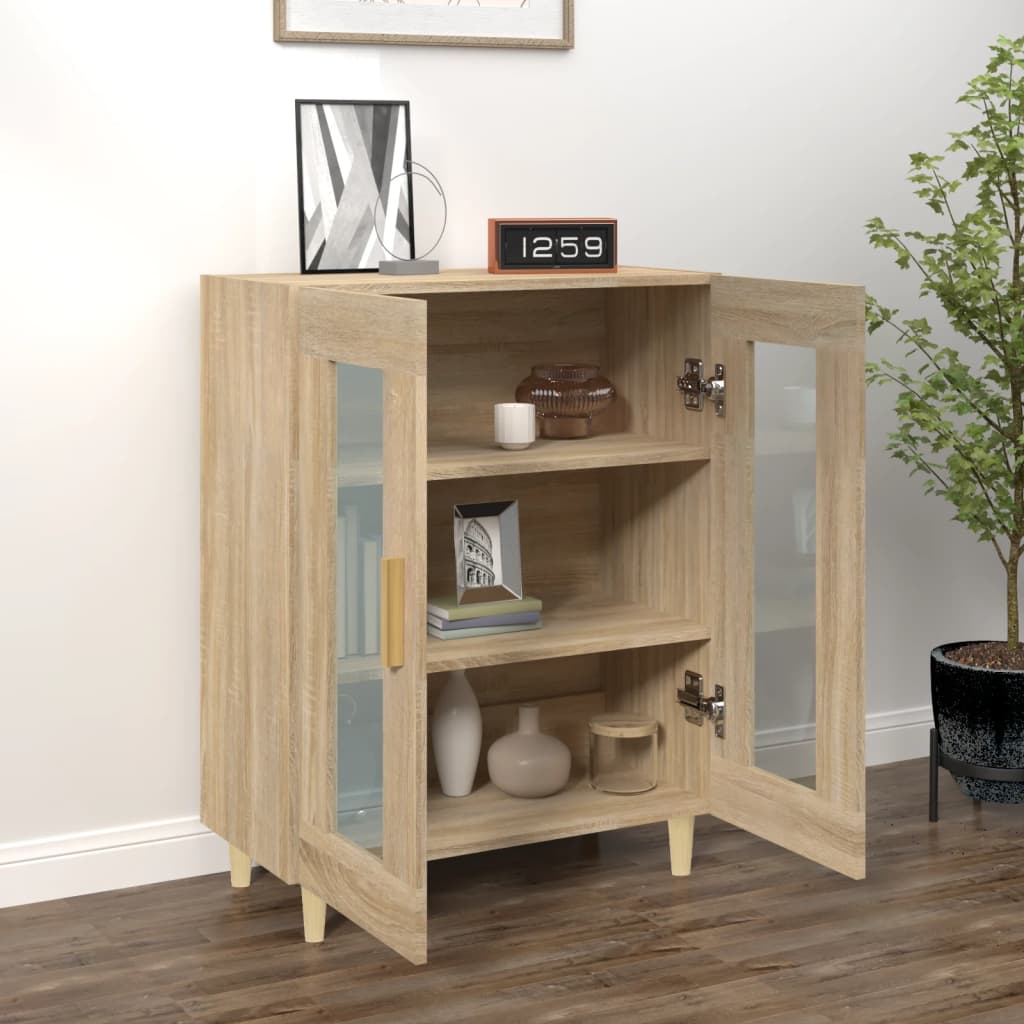 vidaXL Szafka, dąb sonoma, 69,5x34x90 cm, materiał drewnopochodny