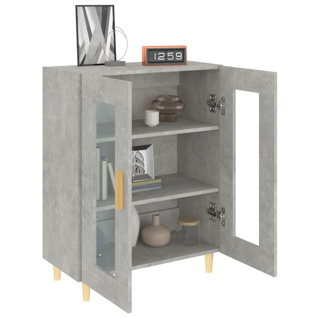 vidaXL Szafka, szarość betonu, 69,5x34x90 cm, materiał drewnopochodny