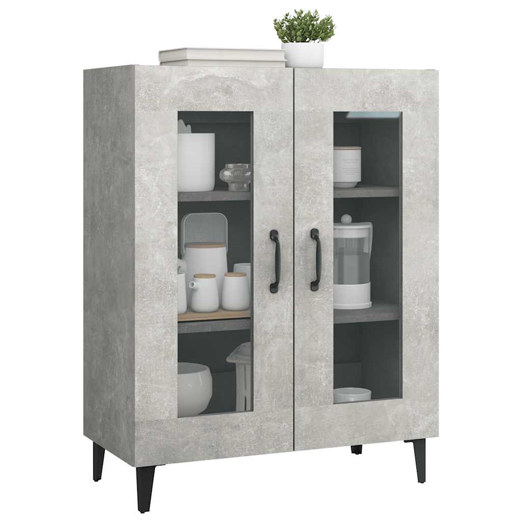 vidaXL Szafka, szarość betonu, 69,5x34x90 cm, materiał drewnopochodny