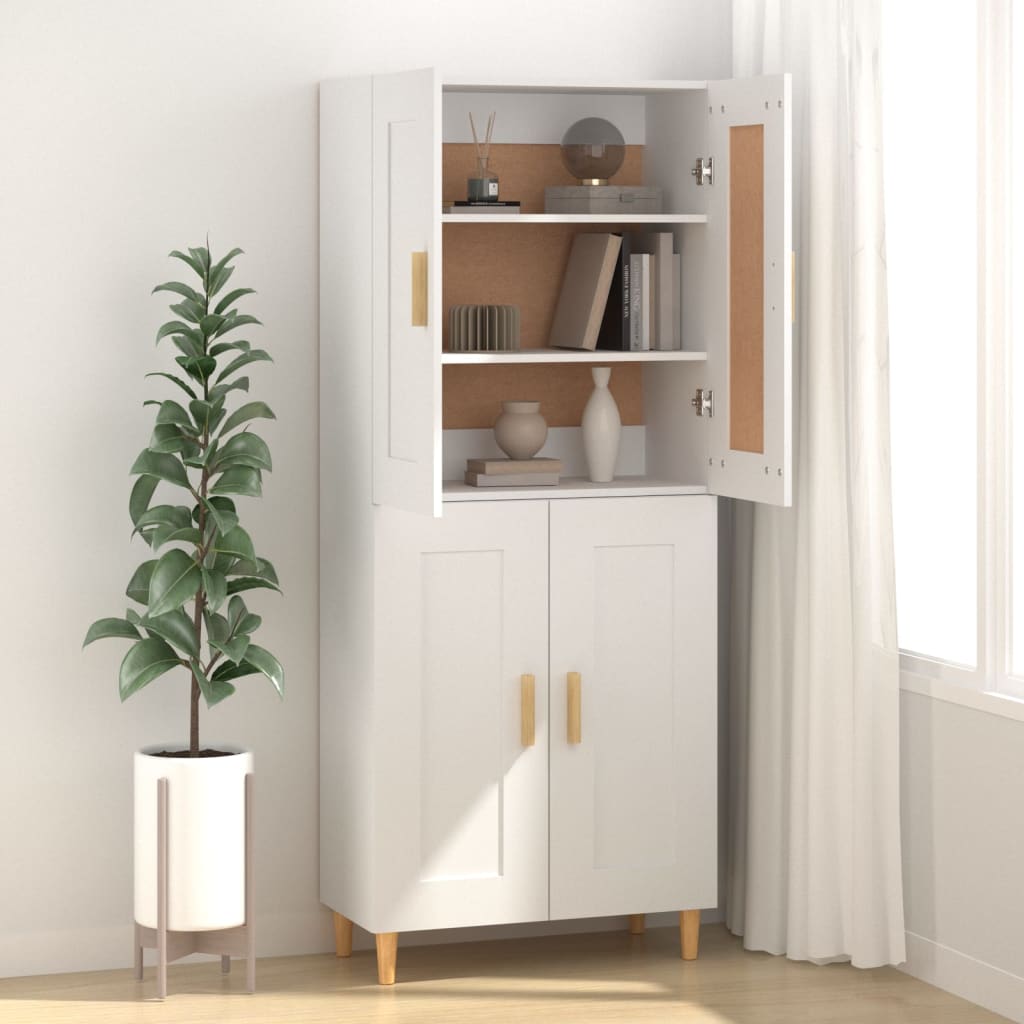 vidaXL Szafka, biała, 69,5x34x90 cm, materiał drewnopochodny