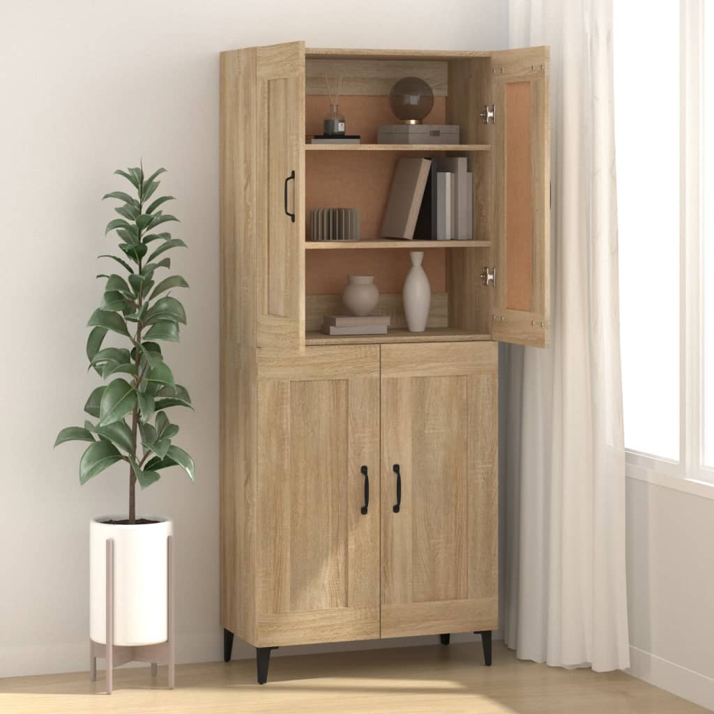 vidaXL Szafka, dąb sonoma, 69,5x34x90 cm, materiał drewnopochodny