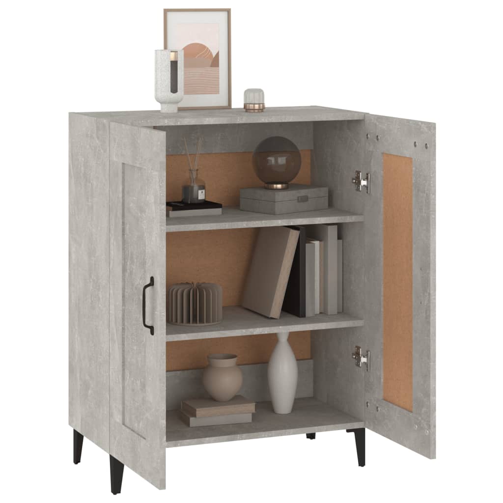 vidaXL Szafka, szarość betonu, 69,5x34x90 cm, materiał drewnopochodny
