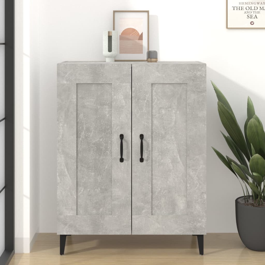 vidaXL Szafka, szarość betonu, 69,5x34x90 cm, materiał drewnopochodny