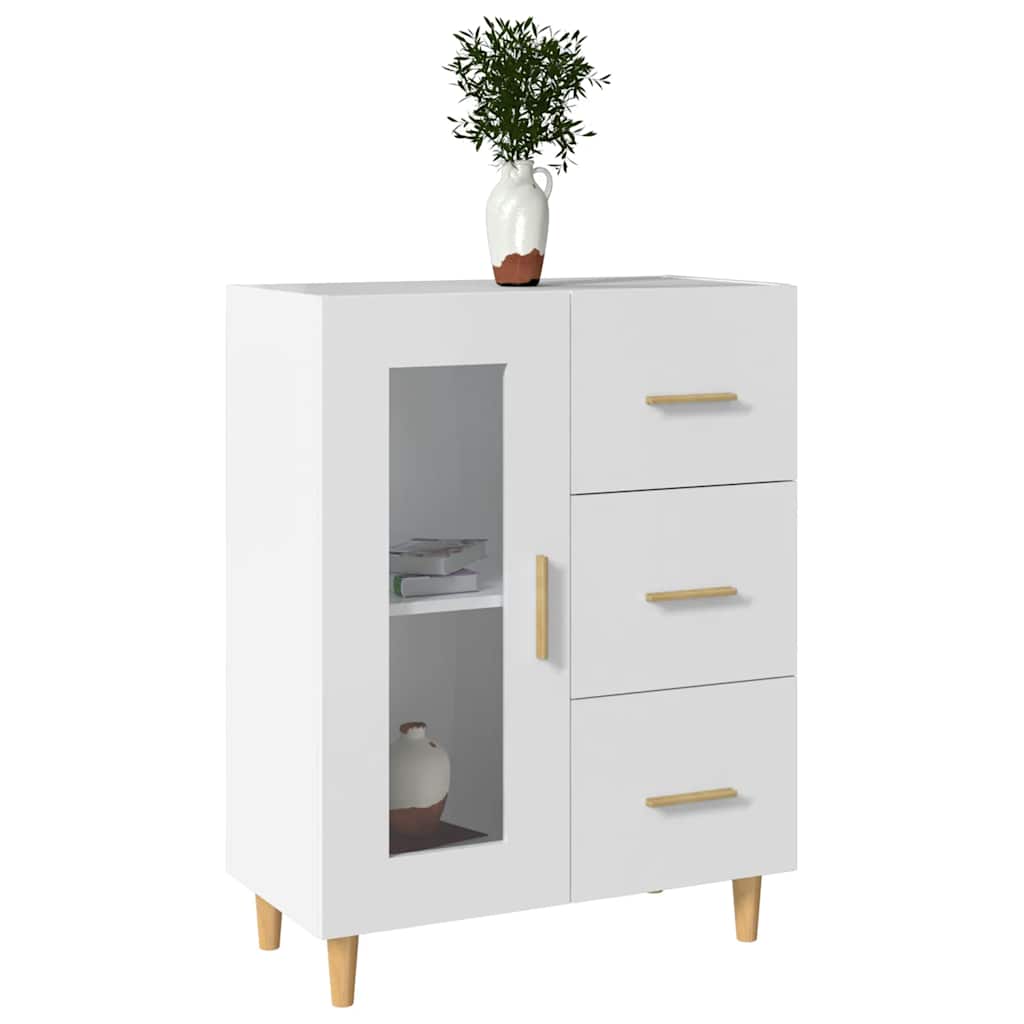 vidaXL Szafka, biała, 69,5x34x90 cm, materiał drewnopochodny