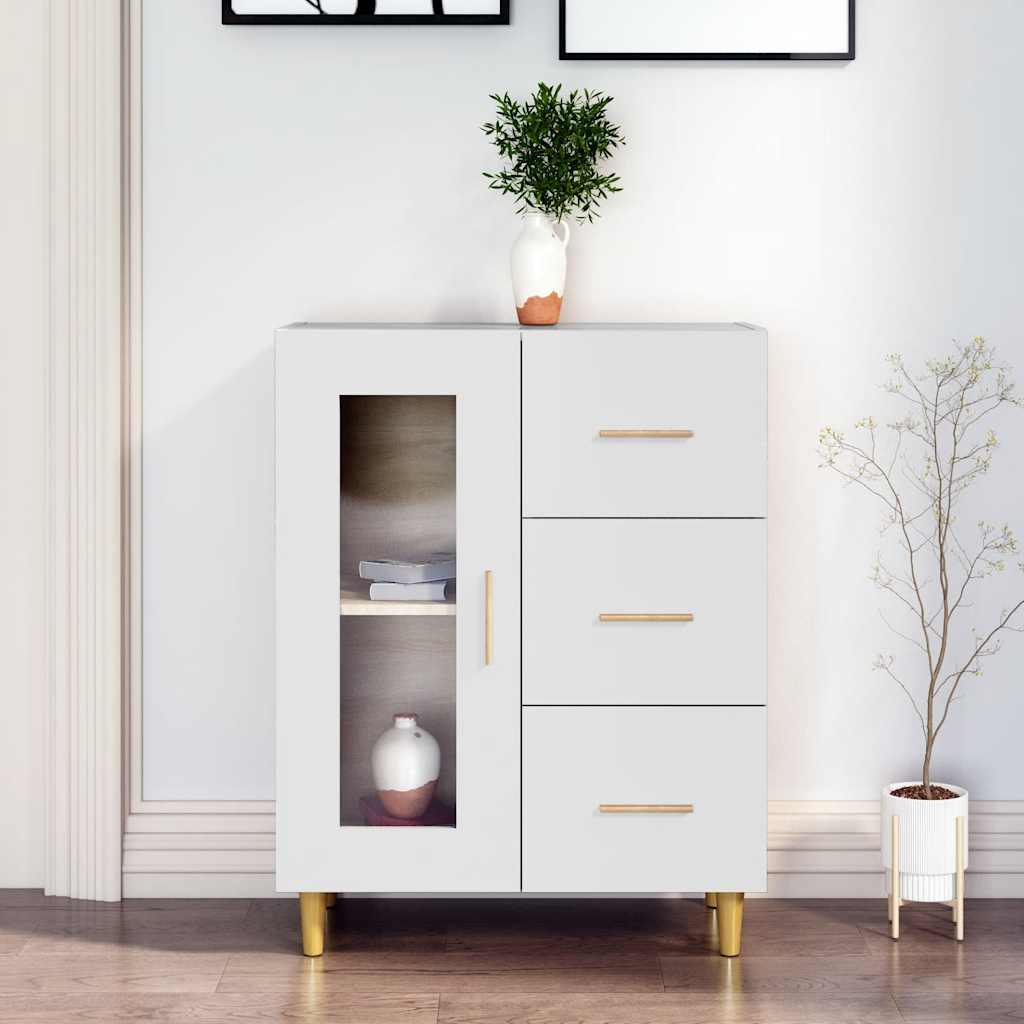 vidaXL Szafka, biała, 69,5x34x90 cm, materiał drewnopochodny