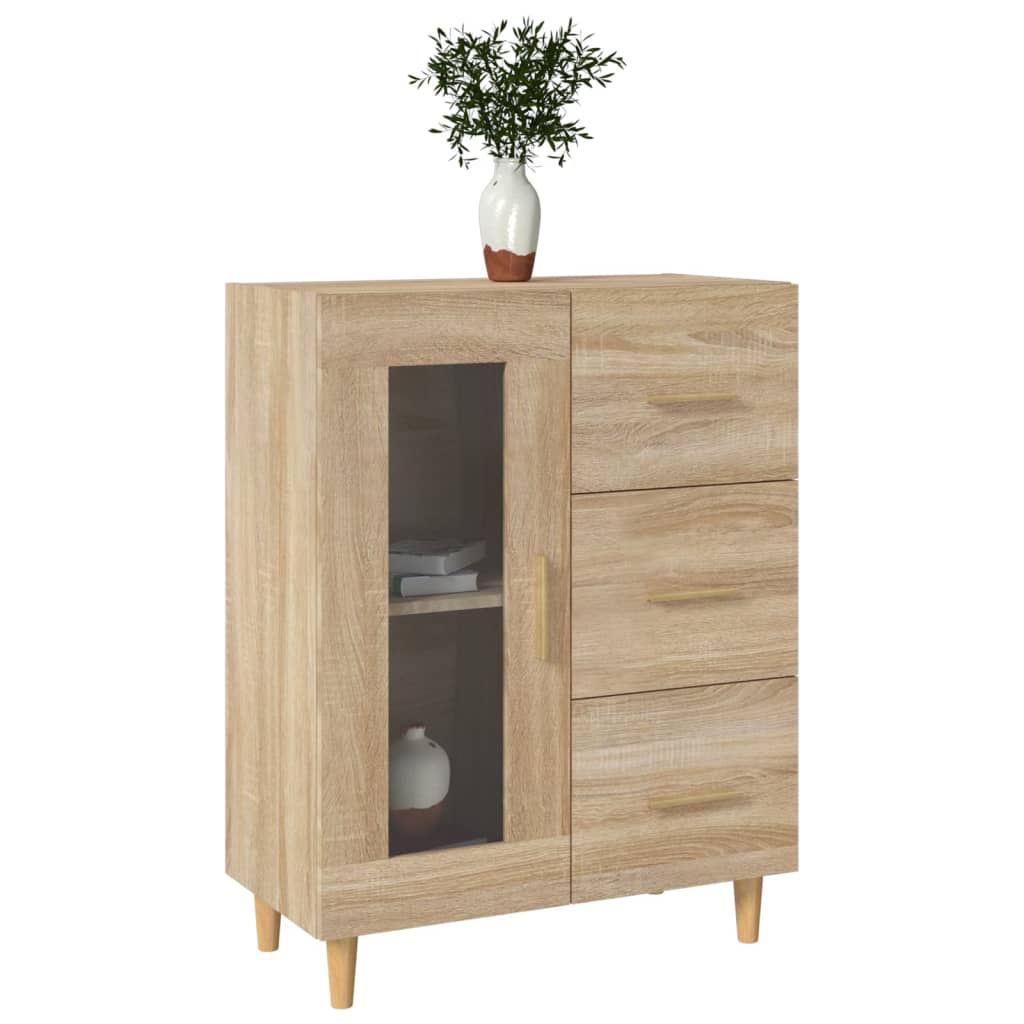 vidaXL Szafka, dąb sonoma, 69,5x34x90 cm, materiał drewnopochodny