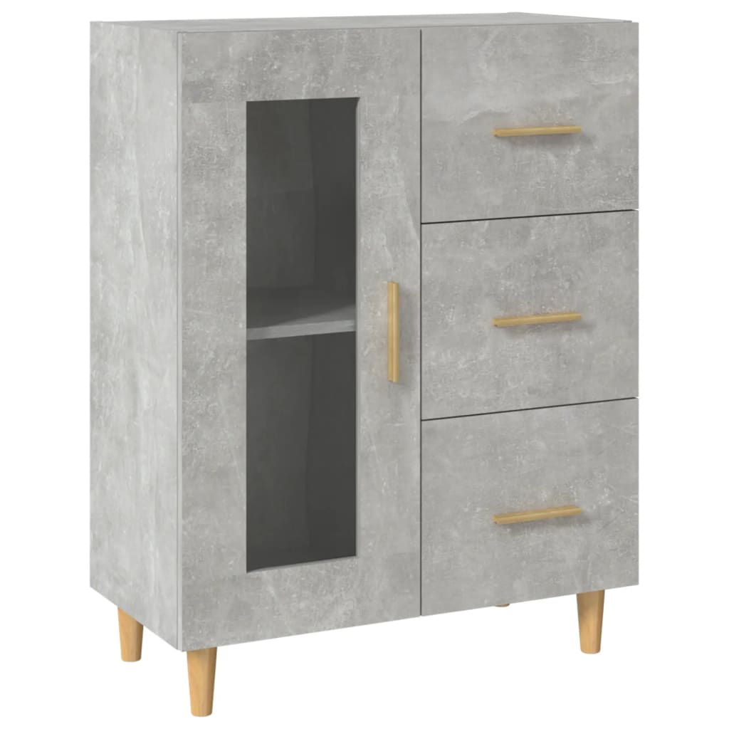 vidaXL Szafka, szarość betonu, 69,5x34x90 cm, materiał drewnopochodny