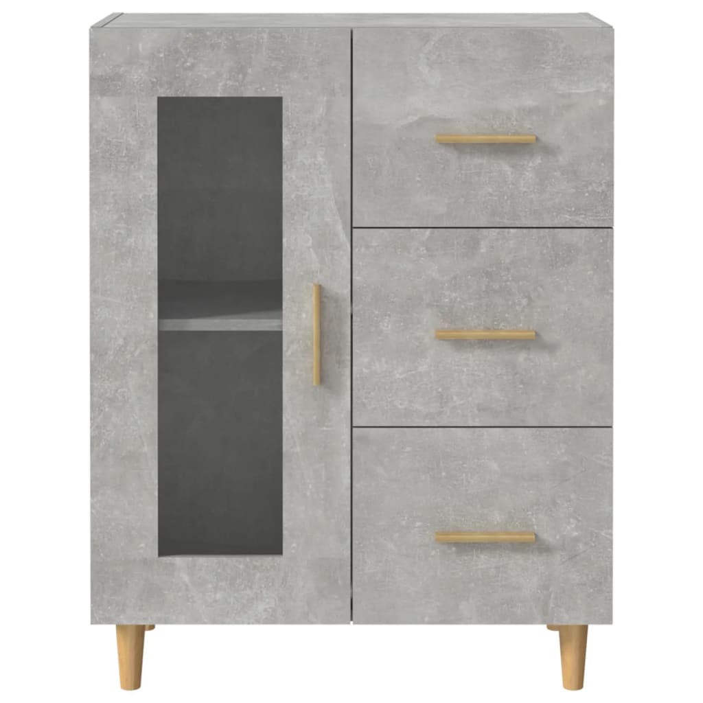 vidaXL Szafka, szarość betonu, 69,5x34x90 cm, materiał drewnopochodny