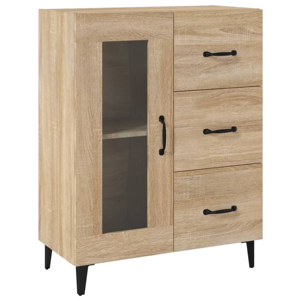 vidaXL Szafka, dąb sonoma, 69,5x34x90 cm, materiał drewnopochodny