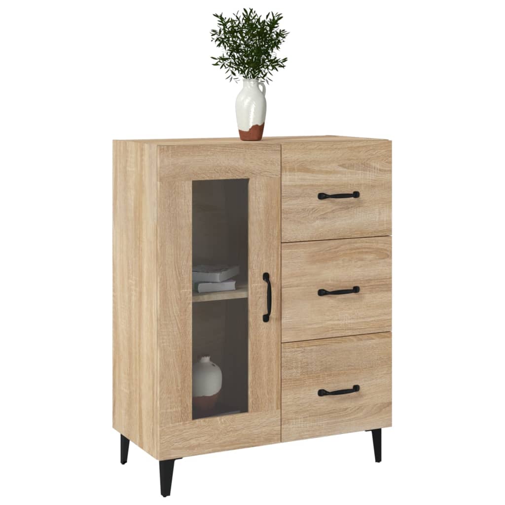 vidaXL Szafka, dąb sonoma, 69,5x34x90 cm, materiał drewnopochodny
