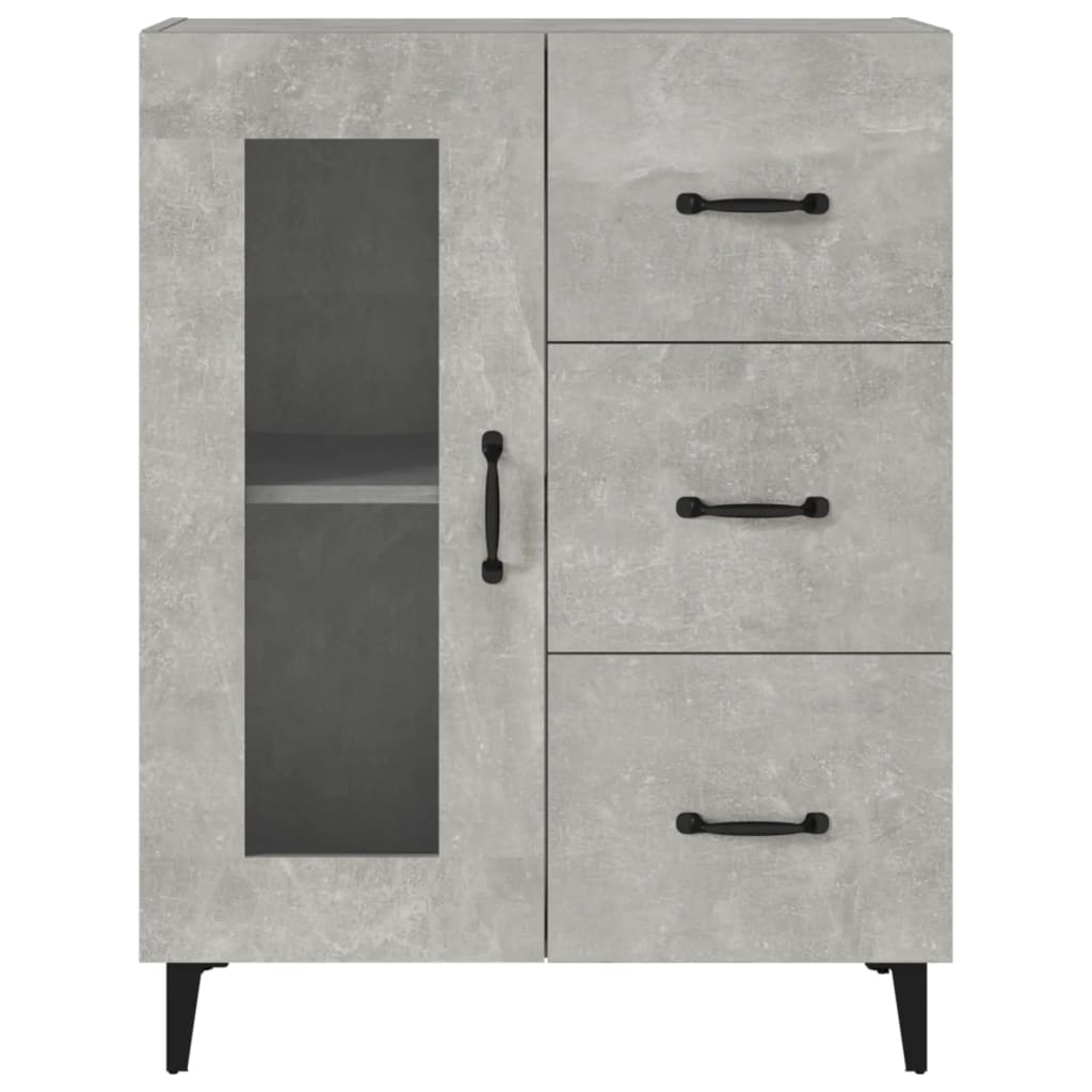 vidaXL Szafka, szarość betonu, 69,5x34x90 cm, materiał drewnopochodny