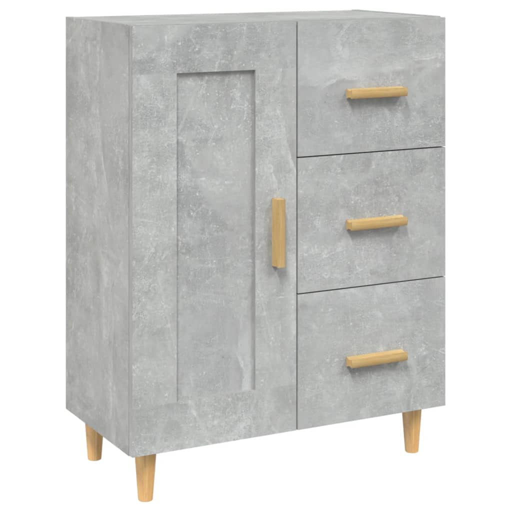 vidaXL Szafka, szarość betonu, 69,5x34x90 cm, materiał drewnopochodny