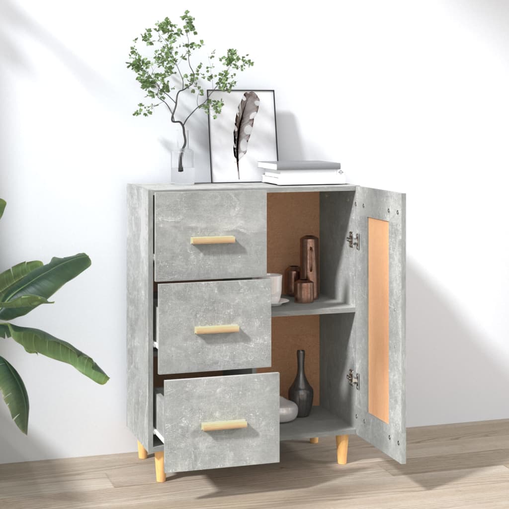 vidaXL Szafka, szarość betonu, 69,5x34x90 cm, materiał drewnopochodny
