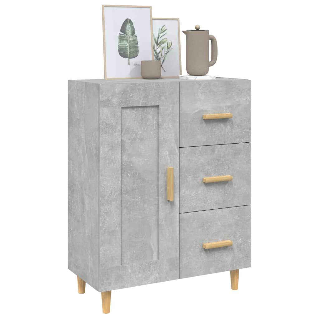vidaXL Szafka, szarość betonu, 69,5x34x90 cm, materiał drewnopochodny