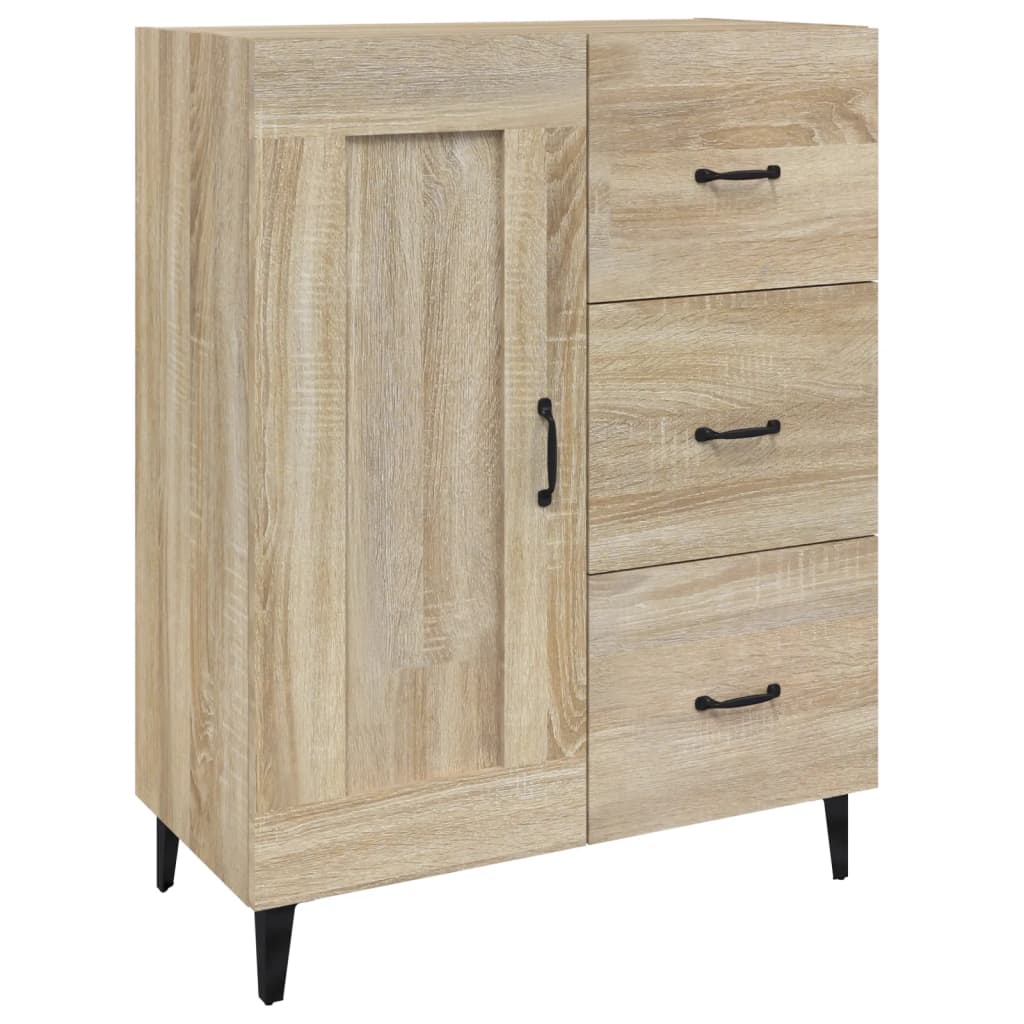 vidaXL Komoda, dąb sonoma, 69,5x34x90 cm, materiał drewnopochodny