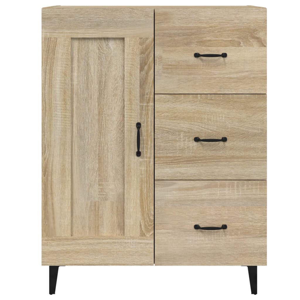 vidaXL Komoda, dąb sonoma, 69,5x34x90 cm, materiał drewnopochodny