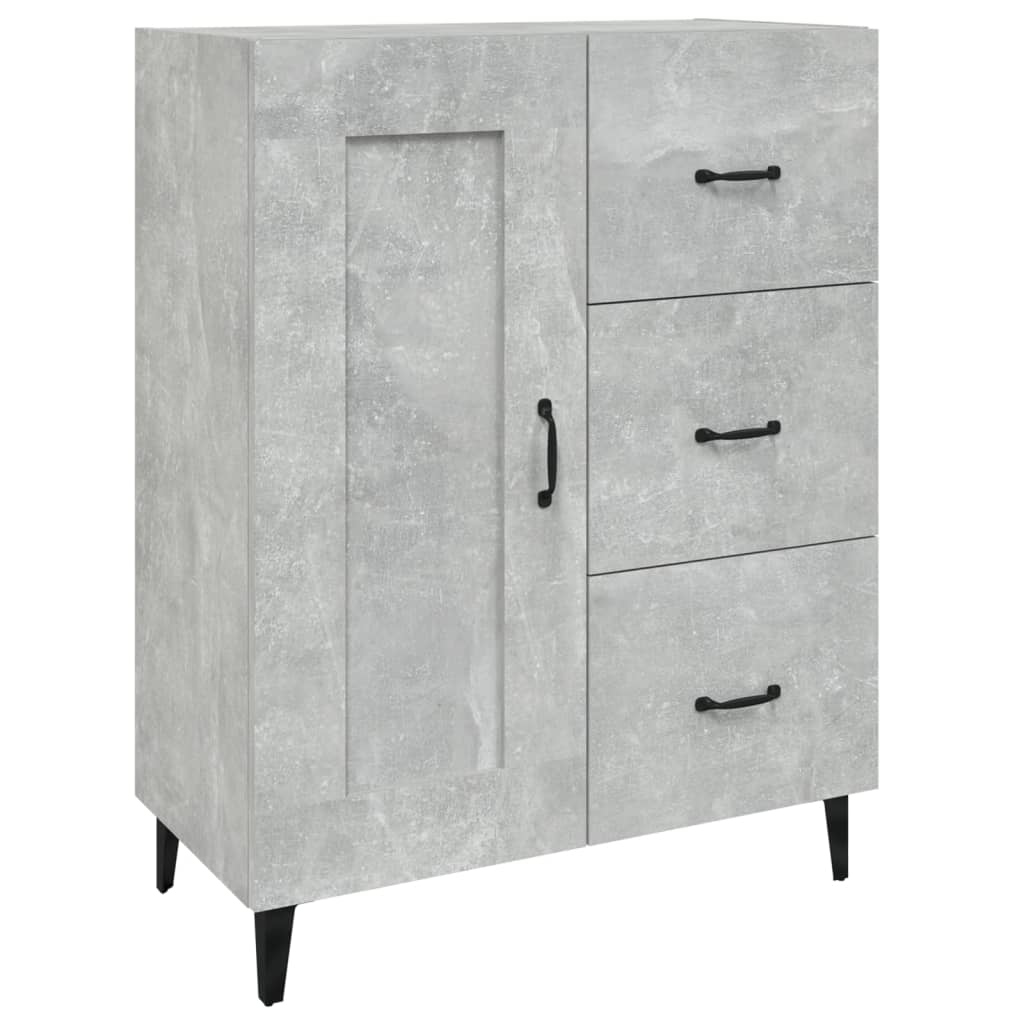 vidaXL Szafka, szarość betonu, 69,5x34x90 cm, materiał drewnopochodny