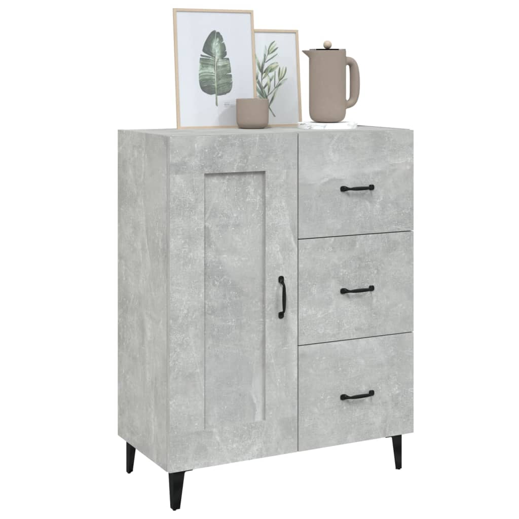 vidaXL Szafka, szarość betonu, 69,5x34x90 cm, materiał drewnopochodny