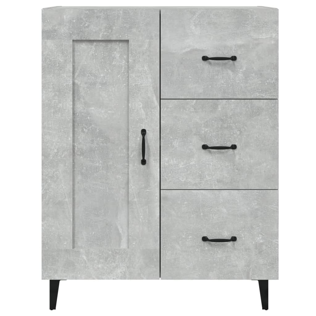vidaXL Szafka, szarość betonu, 69,5x34x90 cm, materiał drewnopochodny