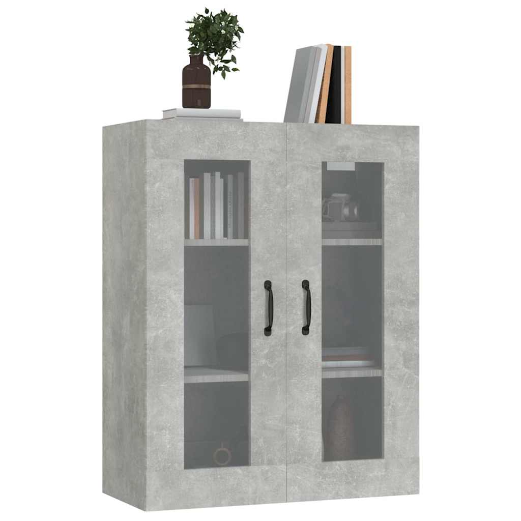 vidaXL Szafka wisząca, szarość betonu, 69,5x34x90 cm