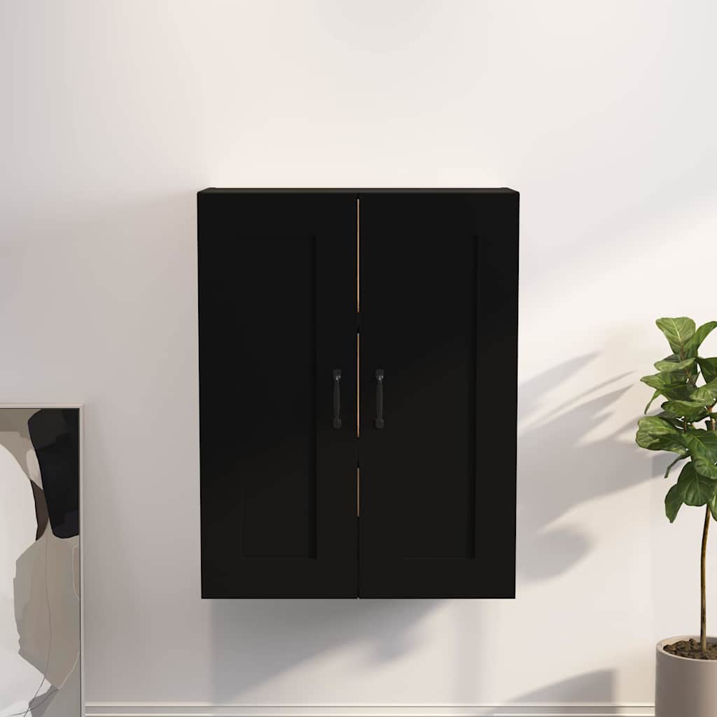 vidaXL Szafka wisząca, czarna, 69,5x32,5x90 cm