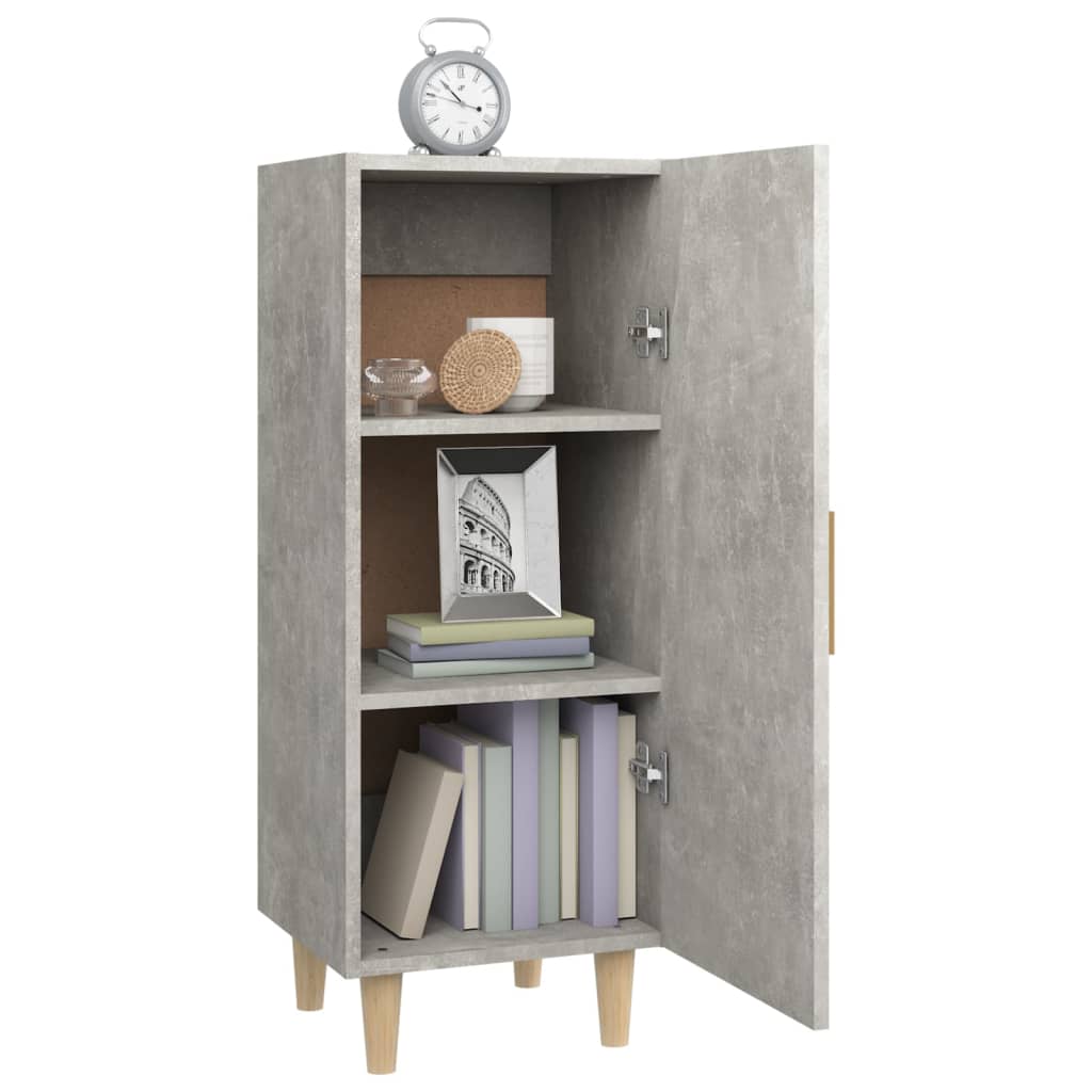 vidaXL Szafka, szarość betonu, 34,5x34x90 cm, materiał drewnopochodny