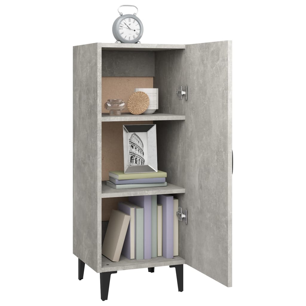 vidaXL Szafka, szarość betonu, 34,5x34x90 cm, materiał drewnopochodny