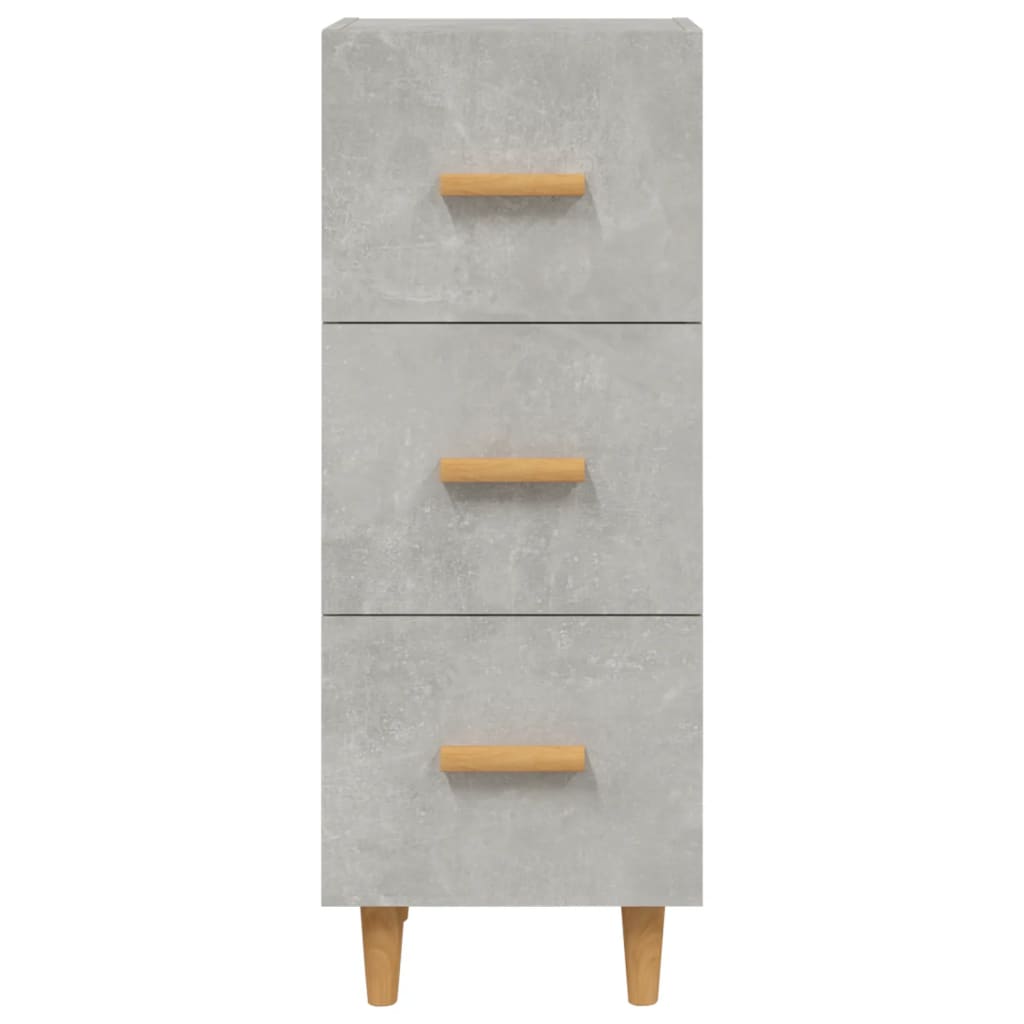 vidaXL Szafka, szarość betonu, 34,5x34x90 cm, materiał drewnopochodny