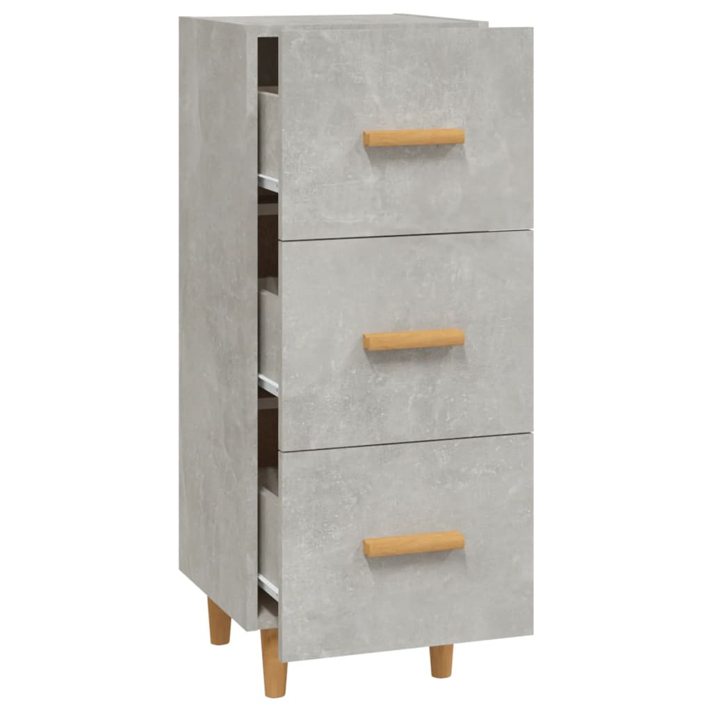 vidaXL Szafka, szarość betonu, 34,5x34x90 cm, materiał drewnopochodny