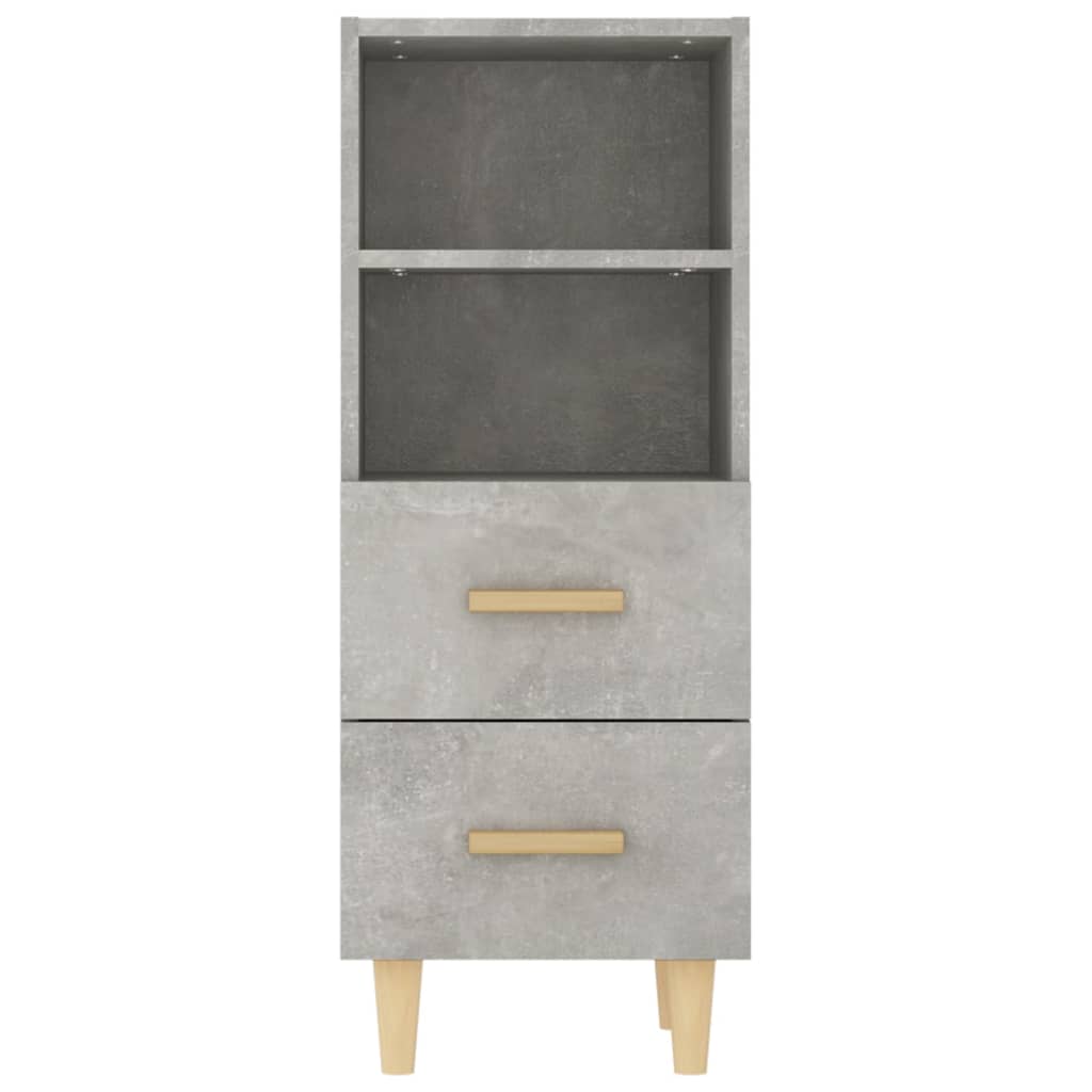 vidaXL Szafka, szarość betonu, 34,5x34x90 cm, materiał drewnopochodny