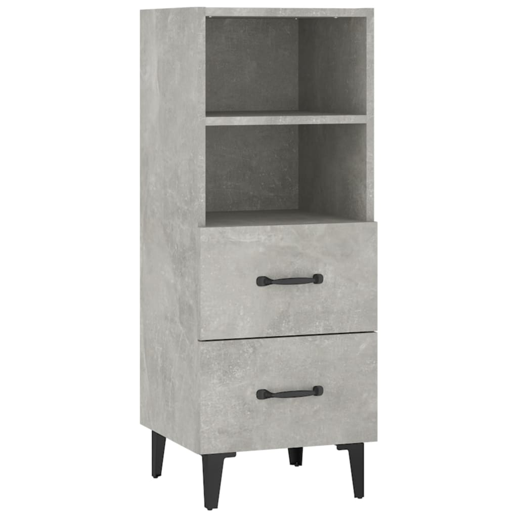vidaXL Szafka, szarość betonu, 34,5x34x90 cm, materiał drewnopochodny