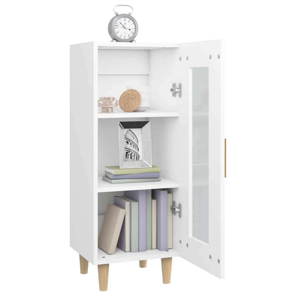 vidaXL Szafka, biała, 34,5x34x90 cm, materiał drewnopochodny