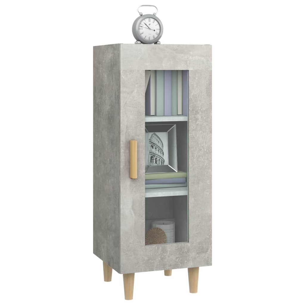 vidaXL Szafka, szarość betonu, 34,5x34x90 cm, materiał drewnopochodny
