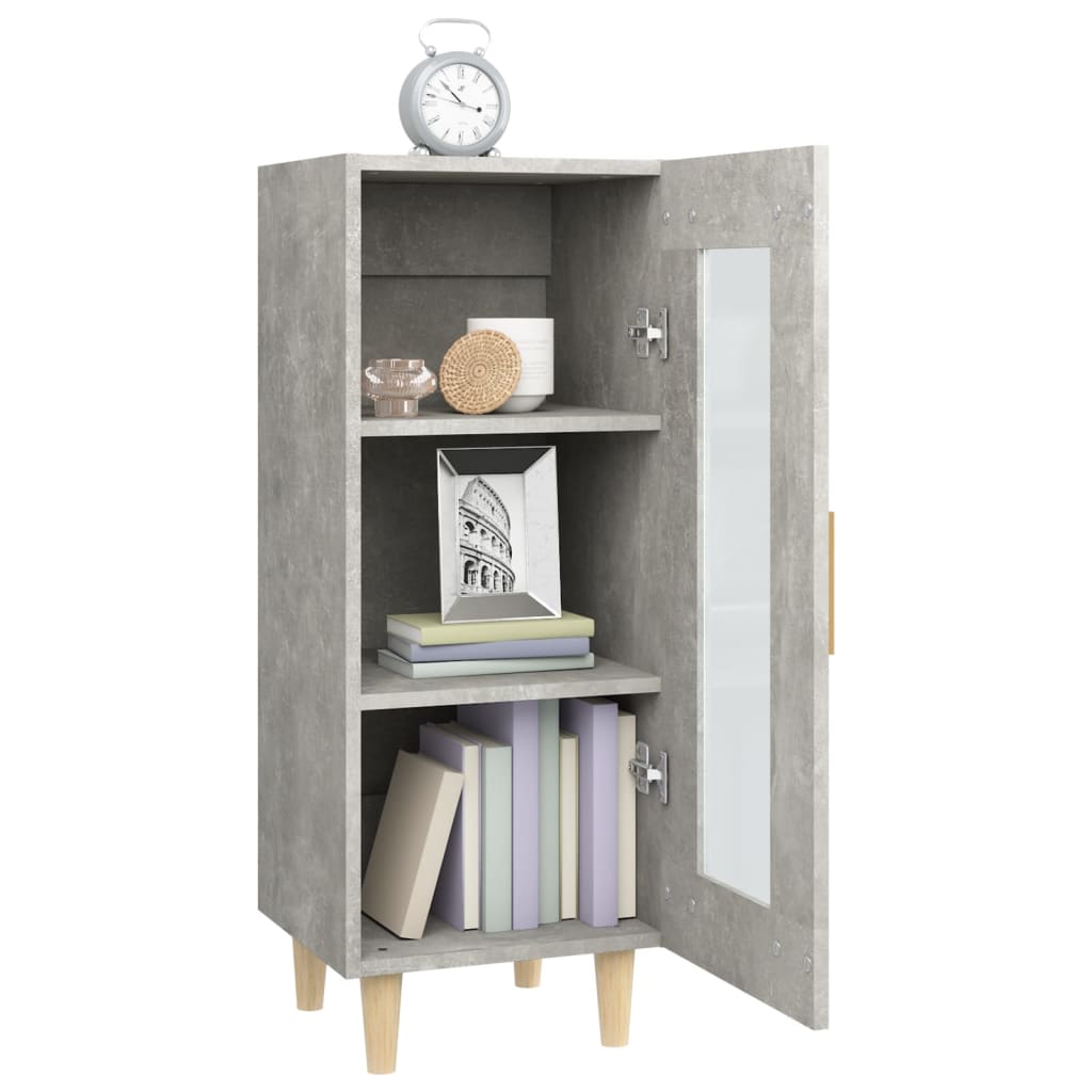 vidaXL Szafka, szarość betonu, 34,5x34x90 cm, materiał drewnopochodny