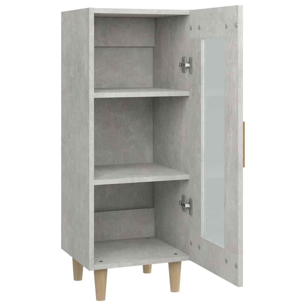 vidaXL Szafka, szarość betonu, 34,5x34x90 cm, materiał drewnopochodny